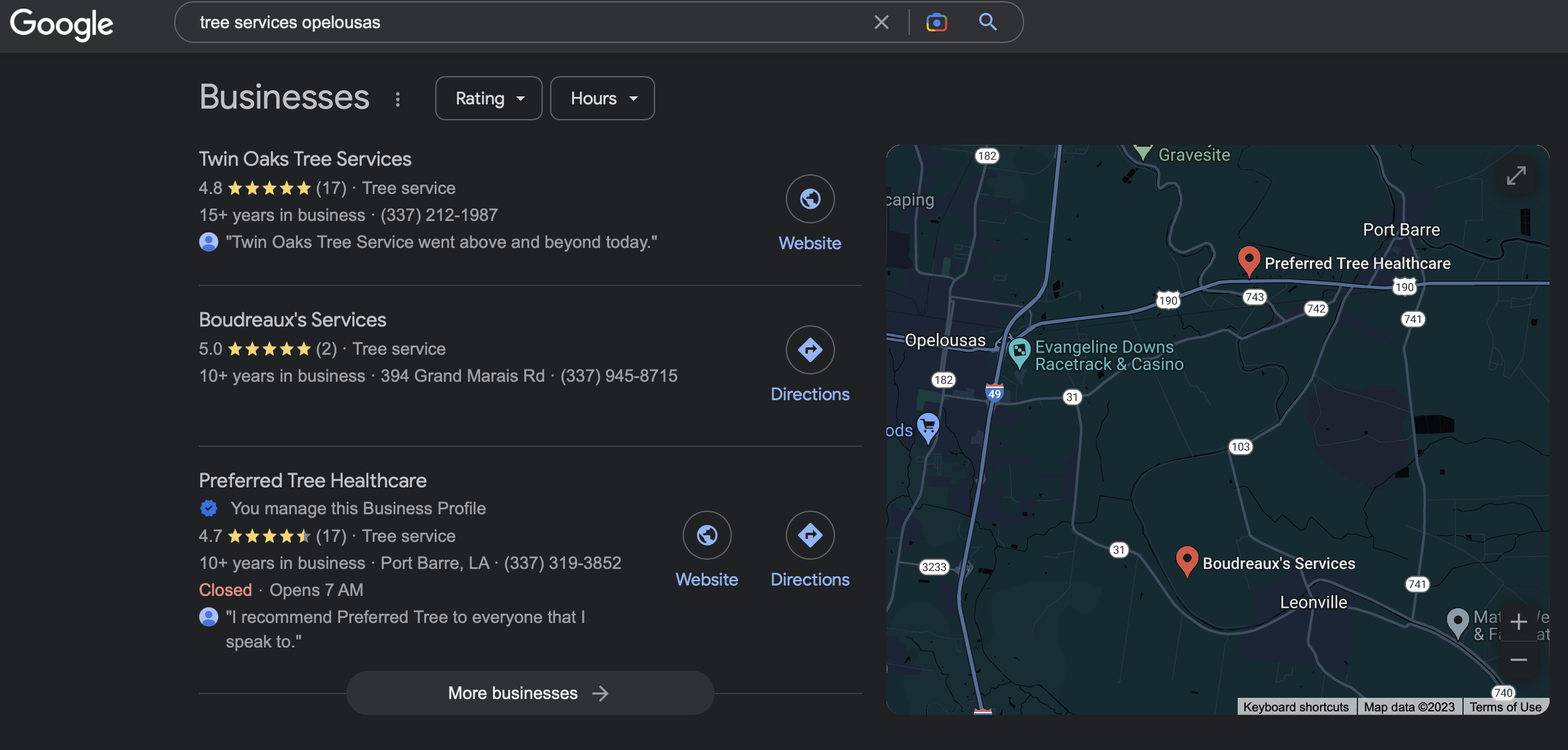 Screenshot 2023-03-30 at 5.00.16 PM SEO work got them in the top 3 businesses in the map pack